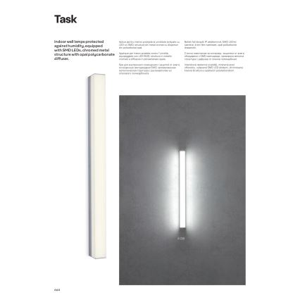 Redo 01-2330 - LED-verlichting voor badkamerspiegels TASK LED/18W/230V 90 cm CRI 90 IP44 glanzend chroom