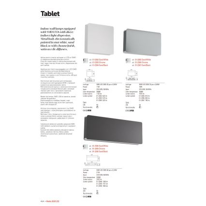 Redo 01-2384 - LED-wandlamp TABLET LED/11W/230V 3000K CRI 90 zwart
