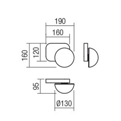 Redo 01-2469 - Wandlamp LUMIEN 1xG9/10W/230V goud/wit