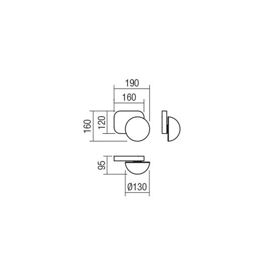 Redo 01-2469 - Wandlamp LUMIEN 1xG9/10W/230V goud/wit