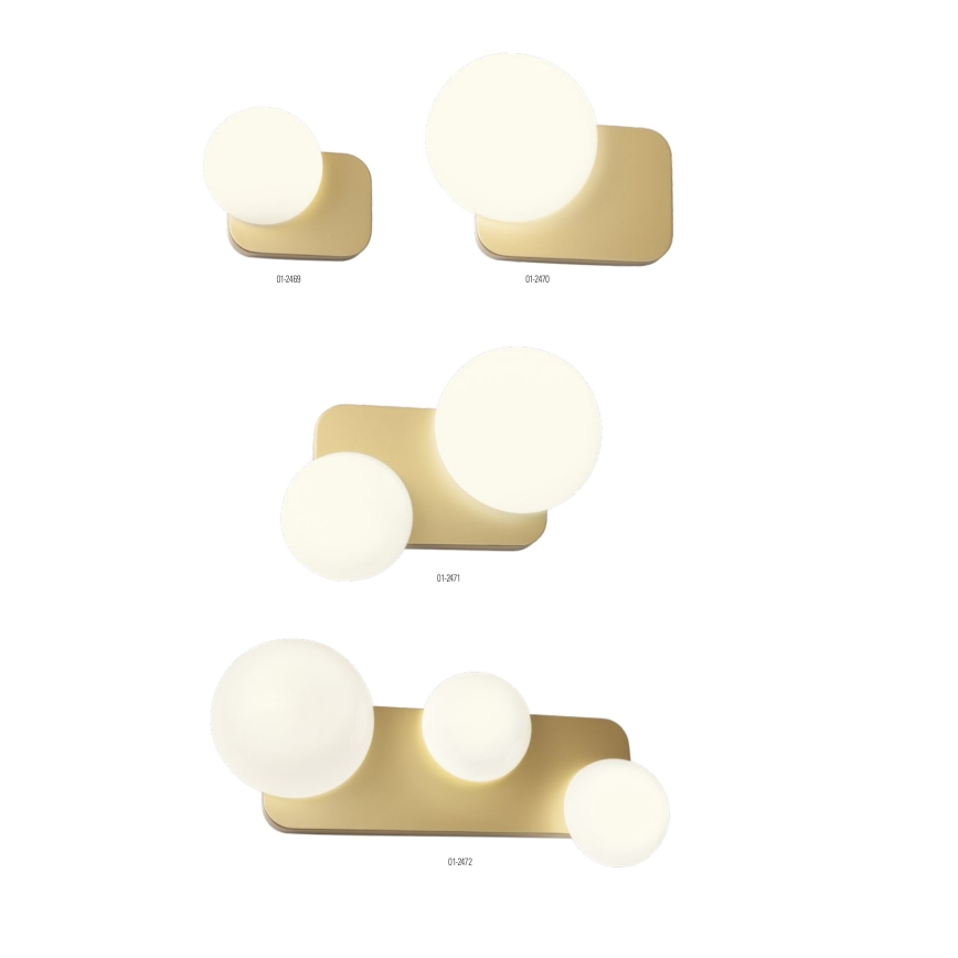 Redo 01-2472 - Wandlamp LUMIEN 3xG9/10W/230V goud/wit