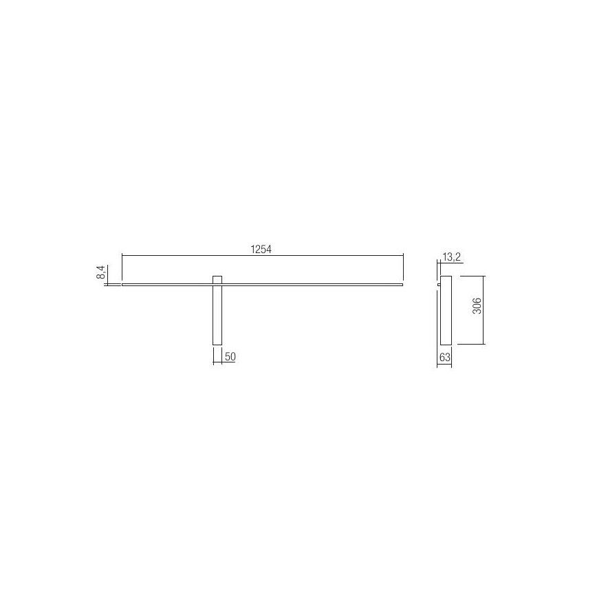 Redo 01-2479 - LED-wandlamp TANGENT LED/14W/230V wit