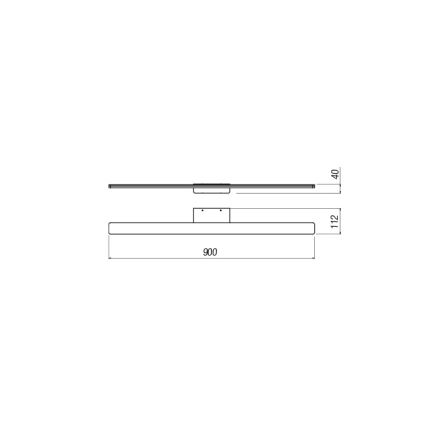 Redo 01-2507 - Éclairage de miroir salle de bain BARRIO LED/27,39W/230V 90 cm CRI 90 IP44 blanc