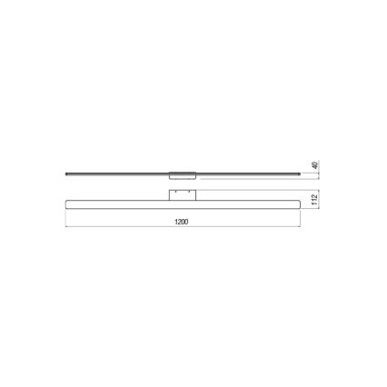 Redo 01-2512 - Éclairage de miroir salle de bain BARRIO LED/34,32W/230V 120 cm CRI 90 IP44 noir