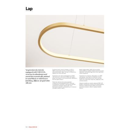 Redo 01-2523 - Dimbare LED hanglamp aan een koord LAP LED/32W/230V CRI 90 wit