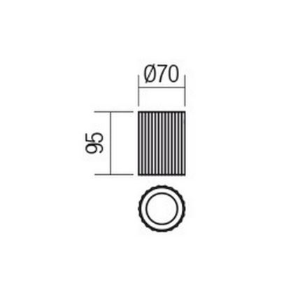Redo 01-2585 - Spotlamp DELPHI 1xGU10/7W/230V Ø 7 cm goudkleurig