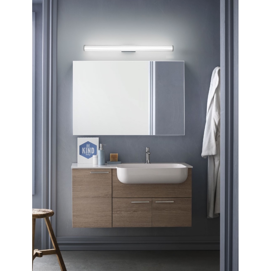 Redo 01-2592 - Éclairage LED pour miroir de salle de bains RIGAL LED/18W/230V 91 cm IRC 90 IP44 chrome brillant/blanc