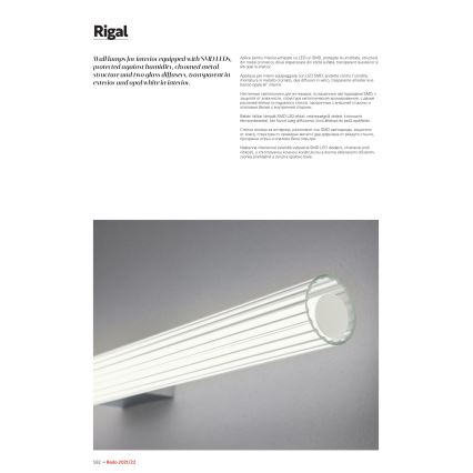 Redo 01-2592 - Éclairage LED pour miroir de salle de bains RIGAL LED/18W/230V 91 cm IRC 90 IP44 chrome brillant/blanc