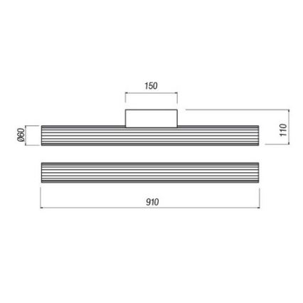 Redo 01-2592 - LED-spiegelverlichting voor de badkamer RIGAL LED/18W/230V 3000K 91 cm CRI 90 IP44 glanzend chroom/wit