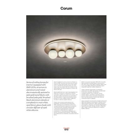 Redo 01-2657 - Plafonnier LED CORUM, 48 W, 230 V, 3000 K, IRC 90, blanc