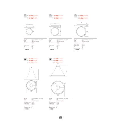 Redo 01-2672 - ICONIC dimbare LED-hanglamp aan kabel LED/50W/230V Ø 58 cm wit