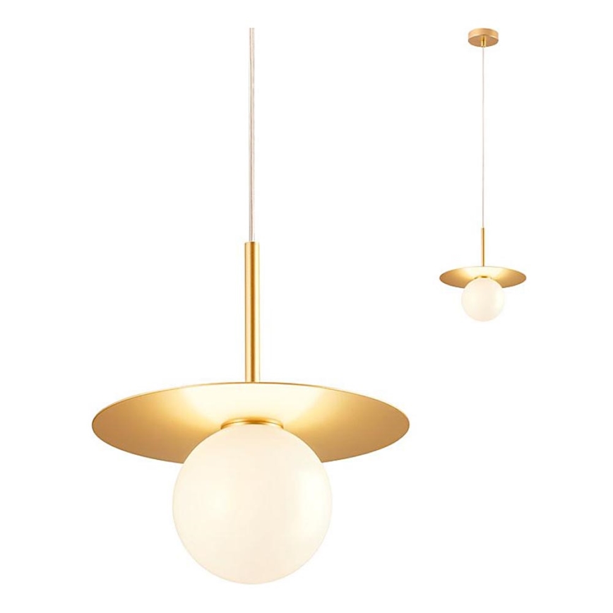 Redo 01-2727 - Hanglamp aan een koord PLATO 1xG9/10W/230V diameter 20 cm goud