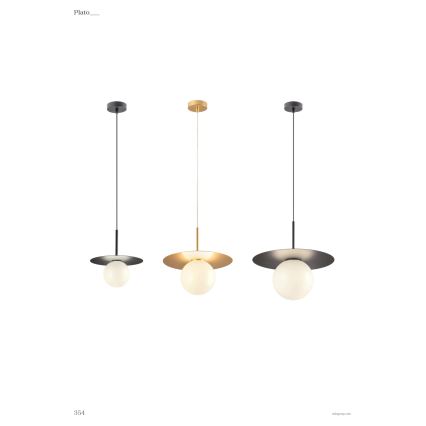 Redo 01-2727 - Hanglamp aan een koord PLATO 1xG9/10W/230V diameter 20 cm goud