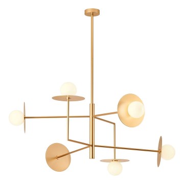 Redo 01-2733 - Suspension-barre PLATO 6xG9/10W/230V doré
