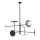 Redo 01-2734 - Hanglamp met vaste pendel PLATO 6xG9/10W/230V zwart