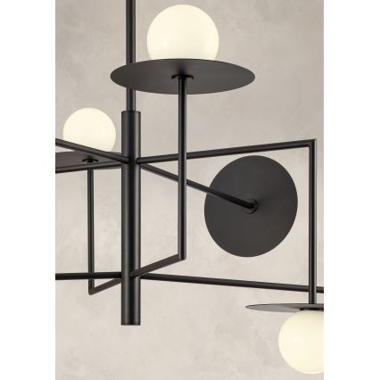 Redo 01-2734 - Hanglamp met vaste pendel PLATO 6xG9/10W/230V zwart