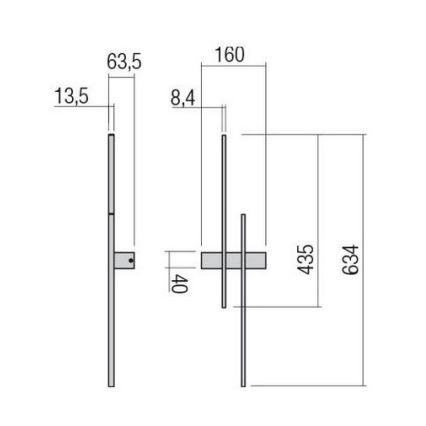 Redo 01-2746 - Wandlamp TANGENT LED/13W/230V CRI 90 wit