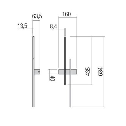 Redo 01-2747 - Applique murale LED TANGENT LED/13W/230V IRC 90 noire