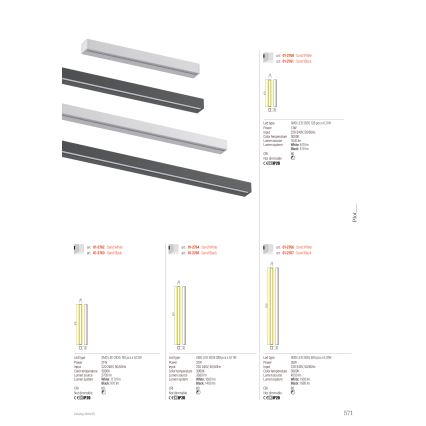 Redo 01-2762 - Applique murale LED PLOT LED/21W/230V 60 cm blanche