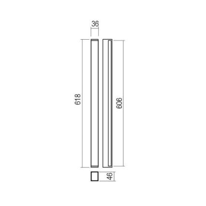 Redo 01-2762 - Applique murale LED PLOT LED/21W/230V 60 cm blanche