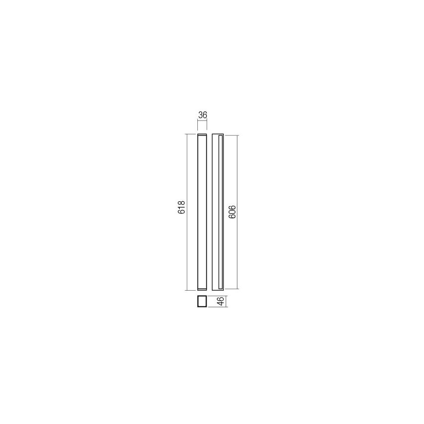 Redo 01-2762 - LED-wandlamp PLOT LED/21W/230V 60 cm wit