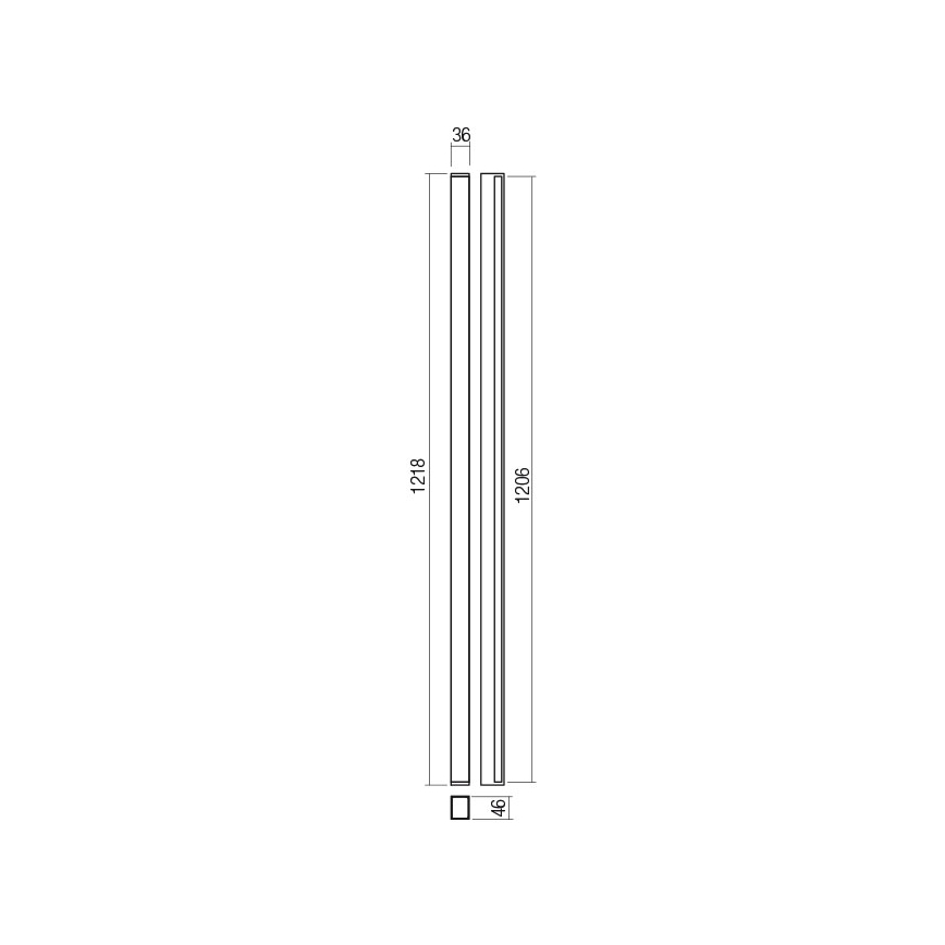 Redo 01-2766 - LED-wandlamp PLOT LED/35W/230V 120 cm wit