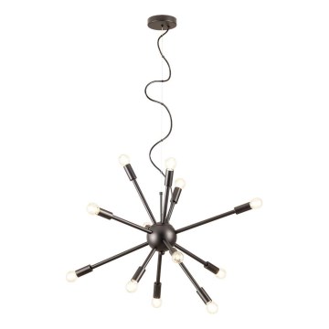 Redo 01-2934 - STELLAR kroonluchter aan kabel 12xE14/25W/230V, zwart