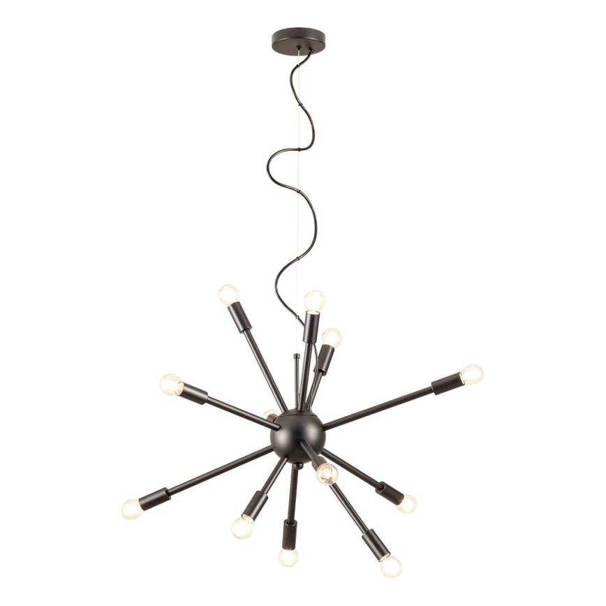 Redo 01-2934 - STELLAR kroonluchter aan kabel 12xE14/25W/230V, zwart
