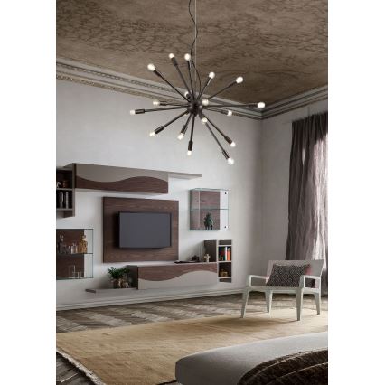 Redo 01-2934 - Suspension sur câble STELLAR 12xE14/25W/230V noire