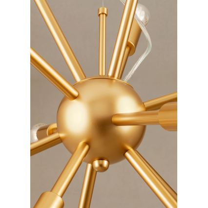 Redo 01-2935 - Kroonluchter aan kabel STELLAR 18xE14/25W/230V goudkleurig