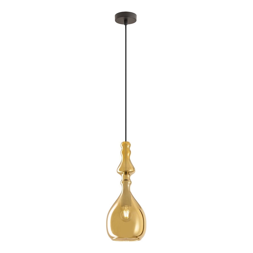 Redo 01-2937 - Hanglamp aan snoer AMBIX 1xE27/42W/230V Ø 18 cm goud