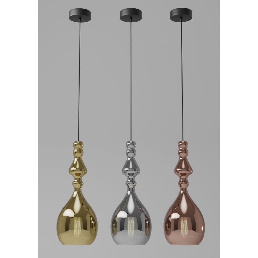 Redo 01-2938 - Hanglamp aan kabel AMBIX 1xE27/42W/230V Ø 18 cm grijs