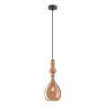Redo 01-2939 - Hanglamp met snoer AMBIX 1xE27/42W/230V Ø 18 cm bruin