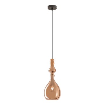 Redo 01-2939 - Hanglamp met snoer AMBIX 1xE27/42W/230V Ø 18 cm bruin