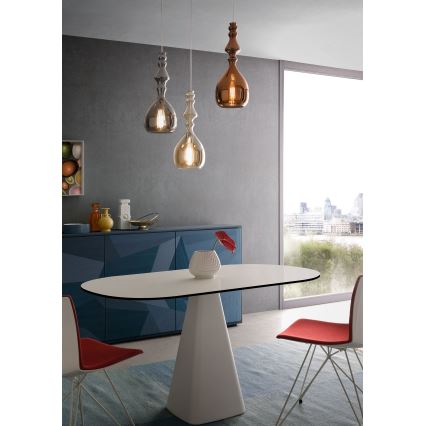 Redo 01-2939 - Suspension sur câble AMBIX 1xE27/42W/230V Ø 18 cm marron