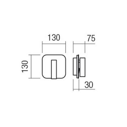 Redo 01-2978 - LED Wandlamp QUDA LED/6W/230V + LED/3W 3000K CRI 90 mat chroom