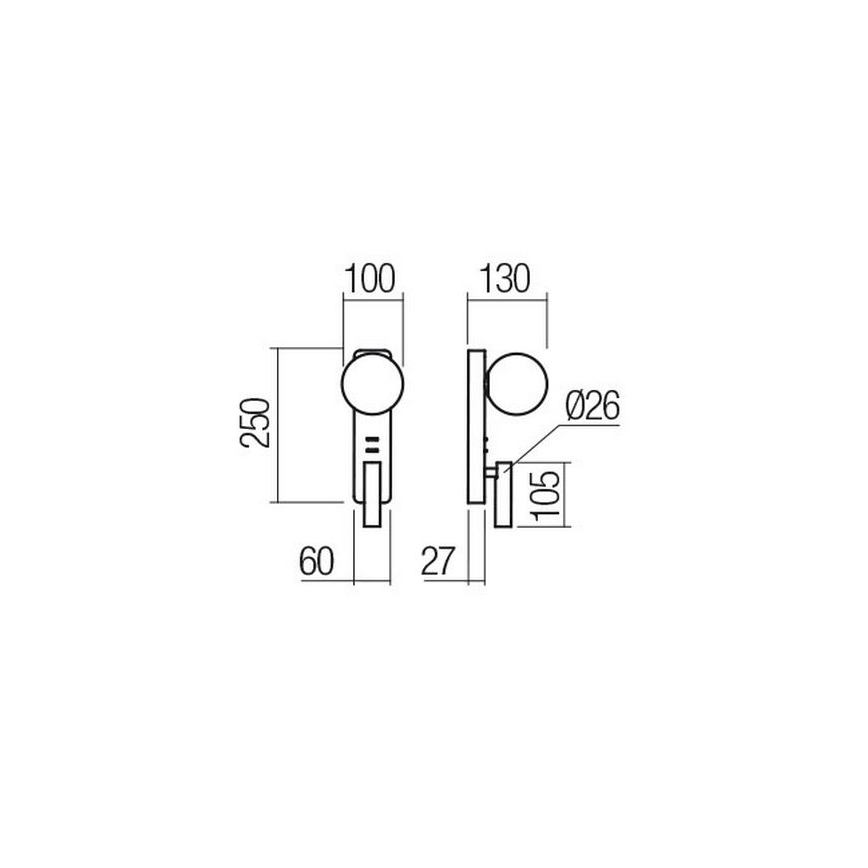 Redo 01-2992 - Applique murale LED OASIS LED/3W/230V + 1xG9/10W USB IRC 90 bronze