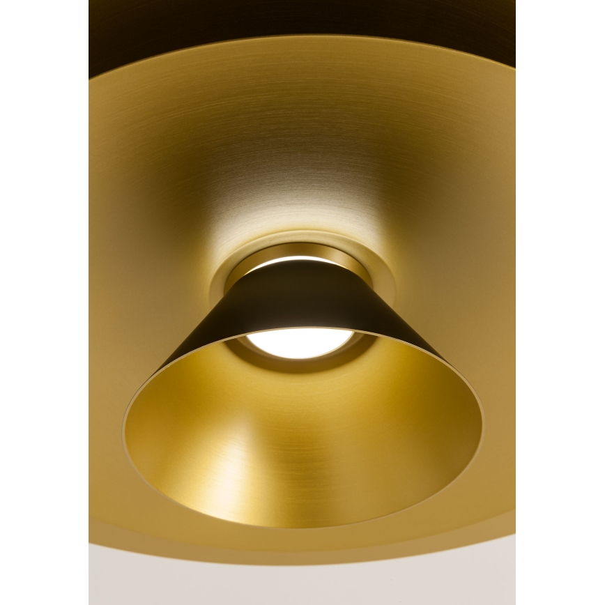 Redo 01-3001 - LED hanglamp met kabel FARGO LED/16,5W/230V CRI 90 Ø 50 cm zwart/goud