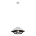 Redo 01-3004 - Pendellamp aan kabel GRILL 1xE27/42W/230V Ø 39,6 cm zwart/wit