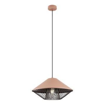 Redo 01-3005 - Hanglamp met kabel GRILL 1xE27/42W/230V Ø 39,6 cm zwart/bruin