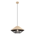 Redo 01-3007 - Hanglamp met kabel GRILL 1xE27/42W/230V Ø 39,6 cm zwart/beige