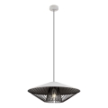 Redo 01-3008 - Hanglamp aan kabel GRILL 1xE27/42W/230V Ø 49,5 cm zwart/wit