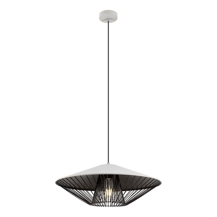 Redo 01-3008 - Suspension sur câble GRILL 1xE27/42W/230V Ø 49,5 cm noir/blanc