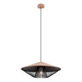 Redo 01-3009 - Hanglamp met kabel GRILL 1xE27/42W/230V Ø 49,5 cm zwart/bruin