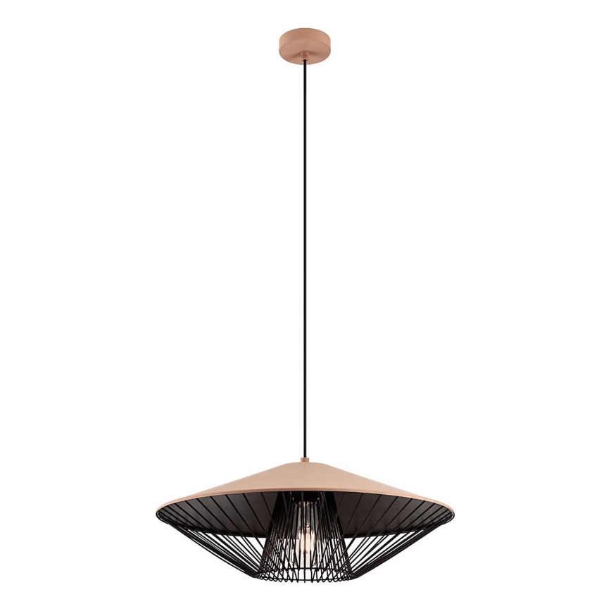 Redo 01-3009 - Hanglamp met kabel GRILL 1xE27/42W/230V Ø 49,5 cm zwart/bruin