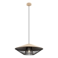 Redo 01-3011 - Hanglamp aan kabel GRILL 1xE27/42W/230V Ø 49,5 cm zwart/beige