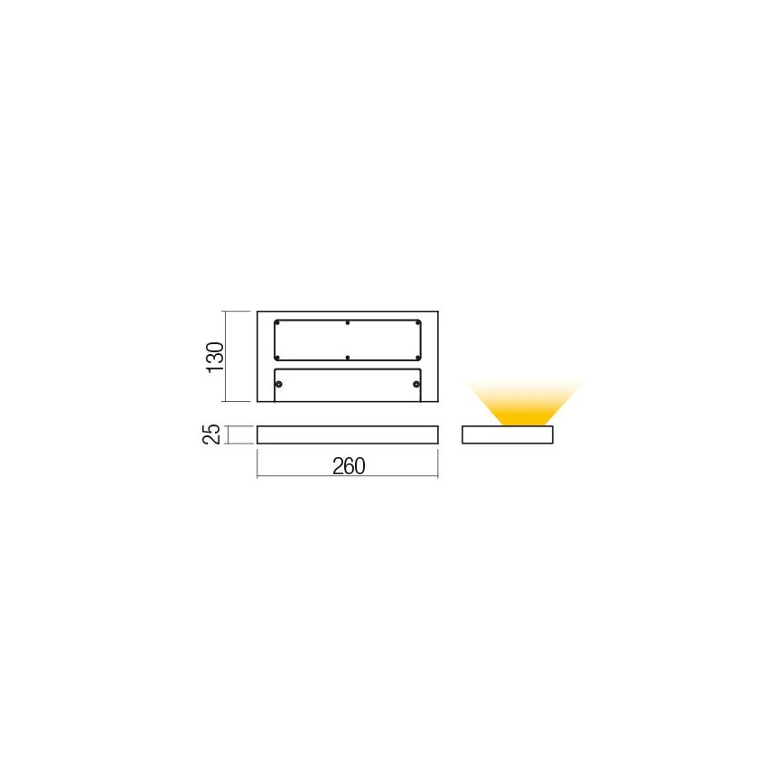 Redo 01-3016 - Applique murale LED LAMINA 2xLED/15W/230V CRI 90 noire