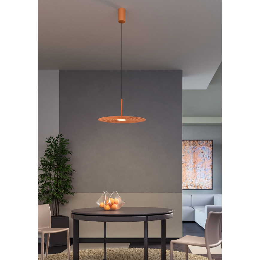 Redo 01-3045 - LED-hanglamp aan kabel LAKE LED/13W/230V CRI 90 Ø 50 cm oranje