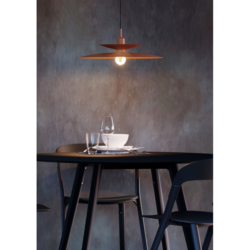 Redo 01-3049 - Hanglamp met kabel GUNNAR 1xE27/42W/230V Ø 50 cm oranje