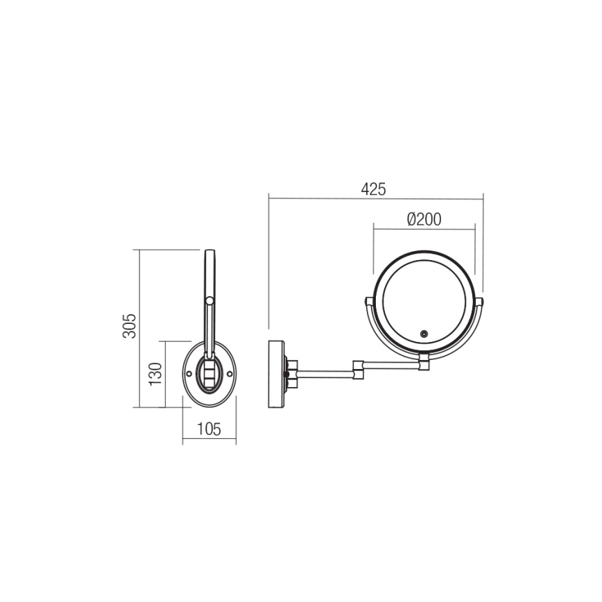 Redo 01-3087 - LED Dimbaar aanraken cosmetische spiegel SELFIE LED/7W/230V 3000/4000/6000K wit